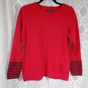 NAUTICA RED AND BLACK WOMEN'S TOP BLOUSE SIZE XL